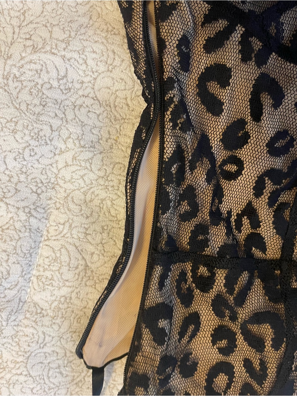 bebe Tan and Black Leopard-Print Corset  Dress - Picture 4 of 6